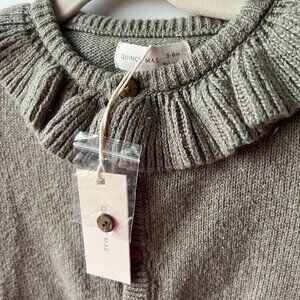 Girl - 3-6M & 18-24M - NWT Quincy Mae Ruffle Collar Cardigan Basil Green